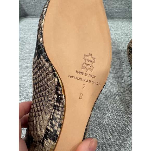 Loeffler Randall Python Flat in Black - Picture 6 of 8